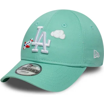 Cappellino curvo verde regolabile per bambino piccolo 9FORTY Plane Icon dei New York Yankees MLB di New Era
