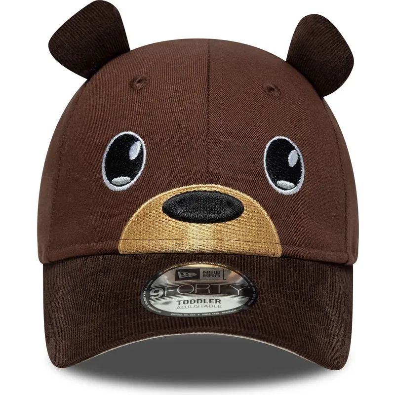 gorra-curva-marron-ajustable-para-nino-pequeno-9forty-cord-ears-de-new-era