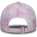 petten-gebogen-roze-verstelbare-band-voor-kinderen-9twenty-tie-dye-van-los-angeles-dodgers-mlb-van-new-era