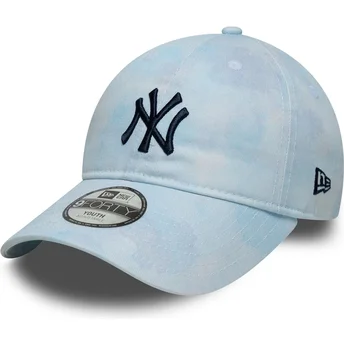Petten gebogen blauw verstelbare band voor kinderen 9TWENTY Tie Dye van New York Yankees MLB van New Era