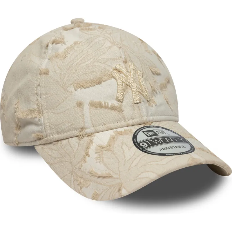 petten-gebogen-beige-verstelbare-band-9twenty-img-floral-van-new-york-yankees-mlb-van-new-era