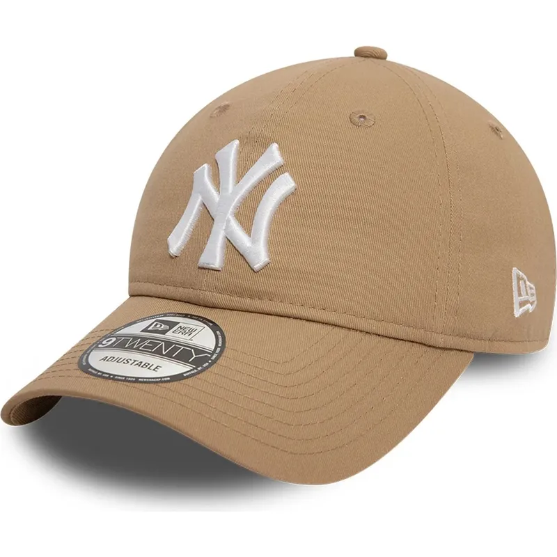 petten-gebogen-bruin-verstelbare-band-claro-9twenty-league-essential-van-new-york-yankees-mlb-van-new-era