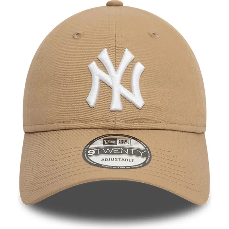 petten-gebogen-bruin-verstelbare-band-claro-9twenty-league-essential-van-new-york-yankees-mlb-van-new-era