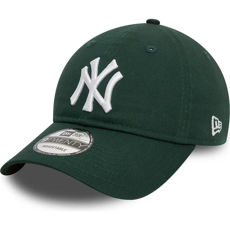 petten-gebogen-groen-verstelbare-band-9twenty-league-essential-van-new-york-yankees-mlb-van-new-era