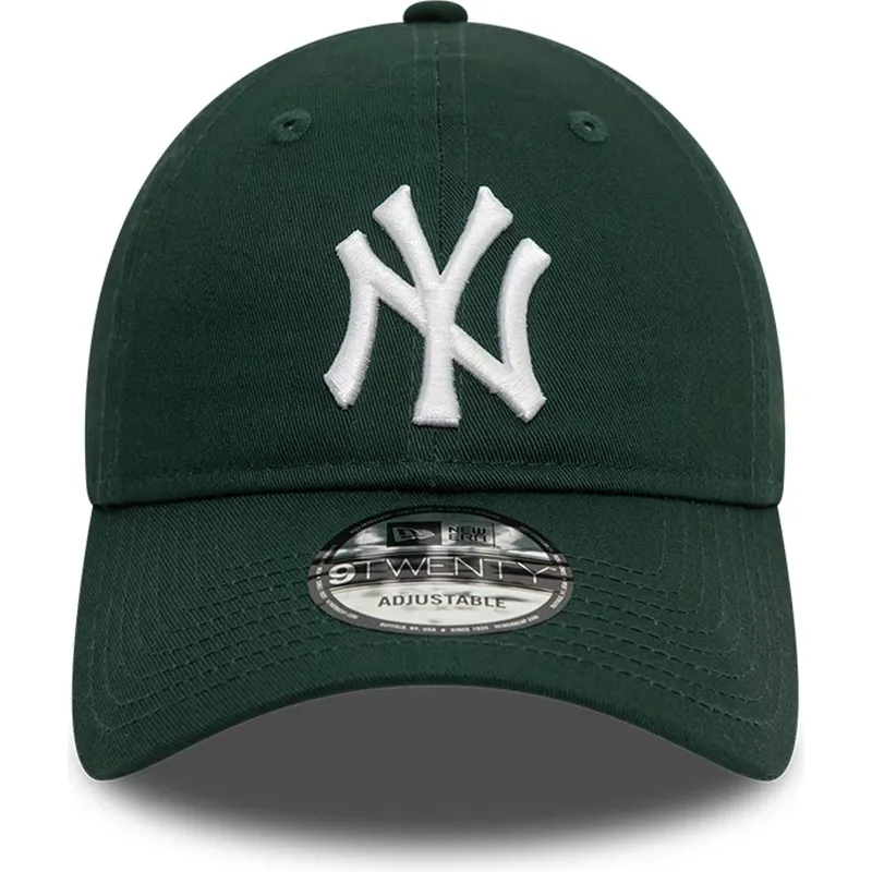 ciemnozielona-regulowana-czapka-z-zakrzywionym-daszkiem-9twenty-league-essential-new-york-yankees-mlb-new-era