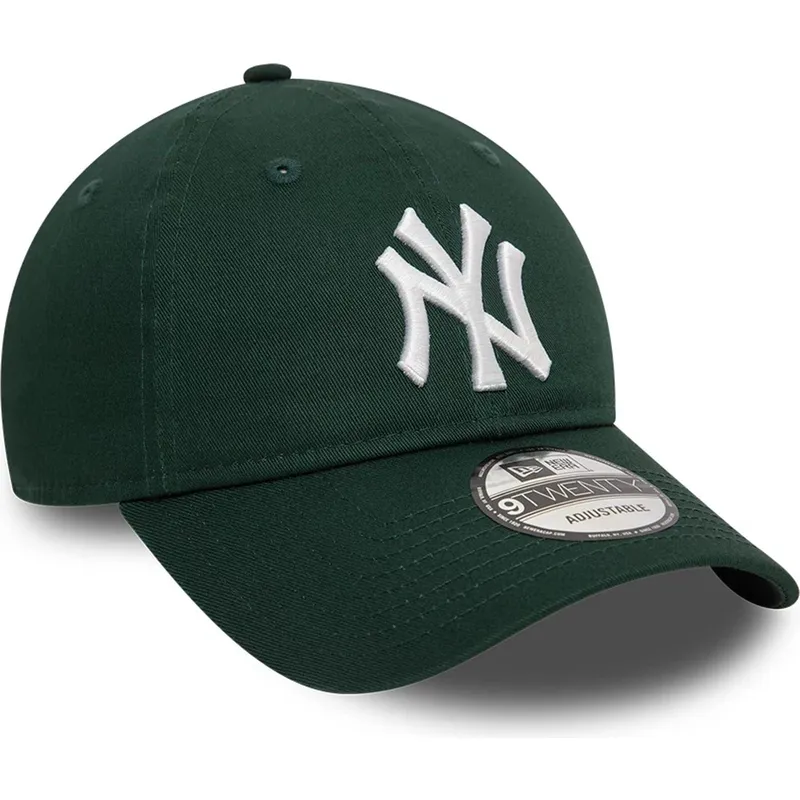casquette-courbee-verte-fonce-ajustable-9twenty-league-essential-new-york-yankees-mlb-new-era
