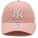petten-gebogen-roze-verstelbaar-9forty-league-essential-van-new-york-yankees-mlb-van-new-era