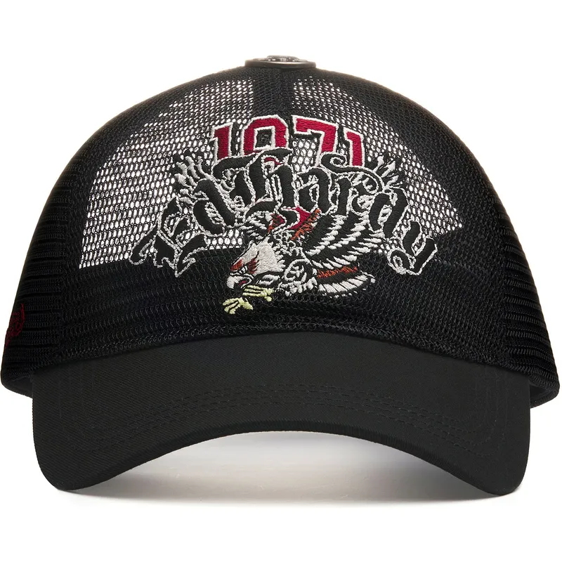 petten-gebogen-zwart-snapback-1971-soaring-eagle-full-mesh-van-ed-hardy