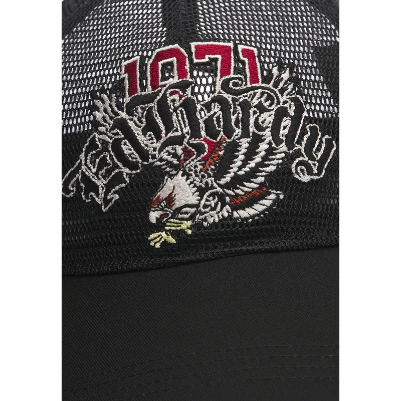 petten-gebogen-zwart-snapback-1971-soaring-eagle-full-mesh-van-ed-hardy