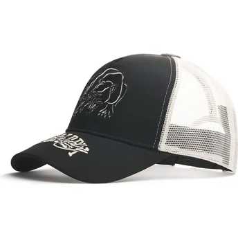 Cappellino trucker nero Contrast Stitch Panther Graphic di Ed Hardy