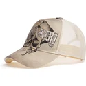 casquette-trucker-beige-gothic-skull-graphic-ed-hardy