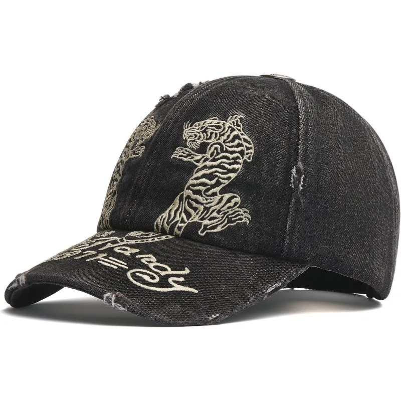 petten-gebogen-zwart-verstelbaar-desert-tiger-van-ed-hardy