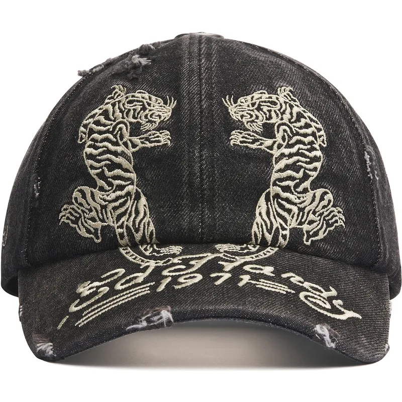 petten-gebogen-zwart-verstelbaar-desert-tiger-van-ed-hardy