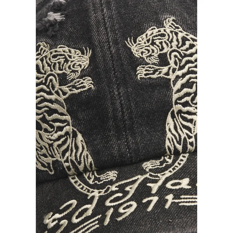 petten-gebogen-zwart-verstelbaar-desert-tiger-van-ed-hardy