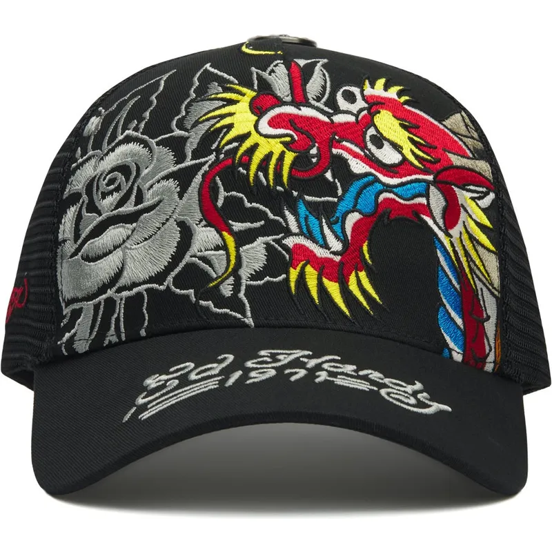 trucker-dragon-and-roses-graphic-ed-hardy
