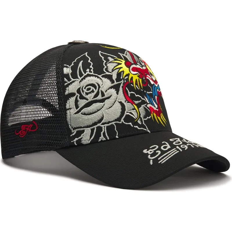 trucker-dragon-and-roses-graphic-ed-hardy