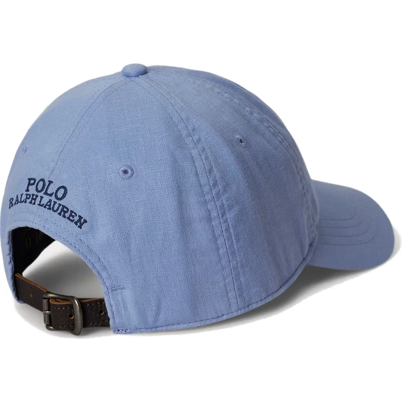 petten-gebogen-blauw-verstelbaar-classic-sport-twill-bear-van-polo-ralph-lauren