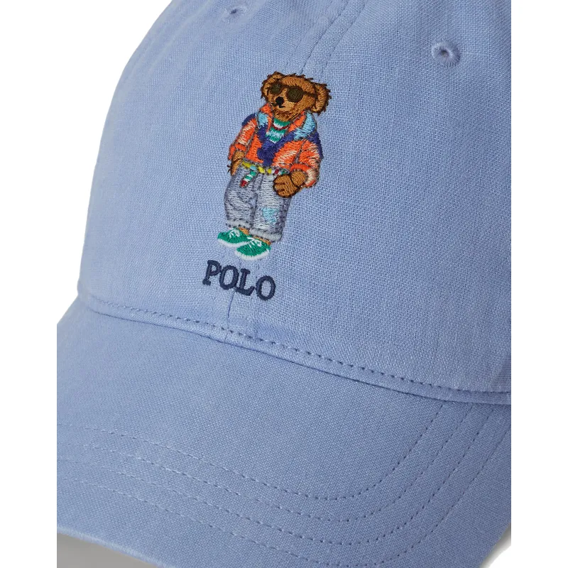 petten-gebogen-blauw-verstelbare-band-classic-sport-twill-polo-bear-van-polo-ralph-lauren