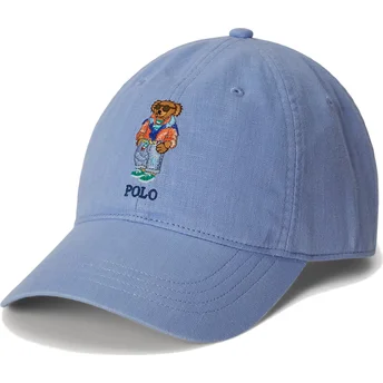 Petten gebogen blauw verstelbaar Classic Sport Twill Bear van Polo Ralph Lauren