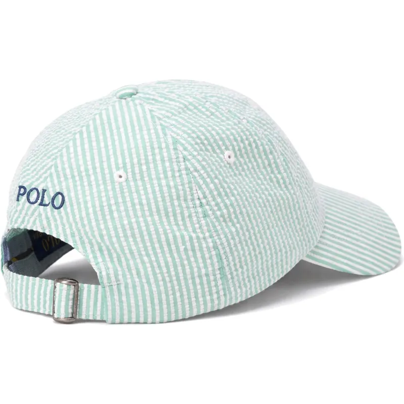 petten-gebogen-groen-verstelbaar-stretch-seersucker-van-polo-ralph-lauren