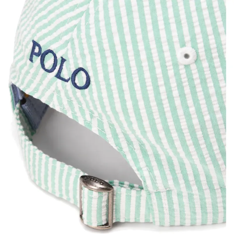 petten-gebogen-groen-verstelbaar-stretch-seersucker-van-polo-ralph-lauren