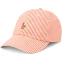 petten-gebogen-oranje-verstelbaar-stretch-seersucker-van-polo-ralph-lauren