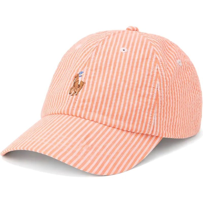 petten-gebogen-oranje-verstelbare-band-stretch-seersucker-van-polo-ralph-lauren petten-gebogen-oranje-verstelbare-band-stretch-seersucker-van-polo-ralph-lauren