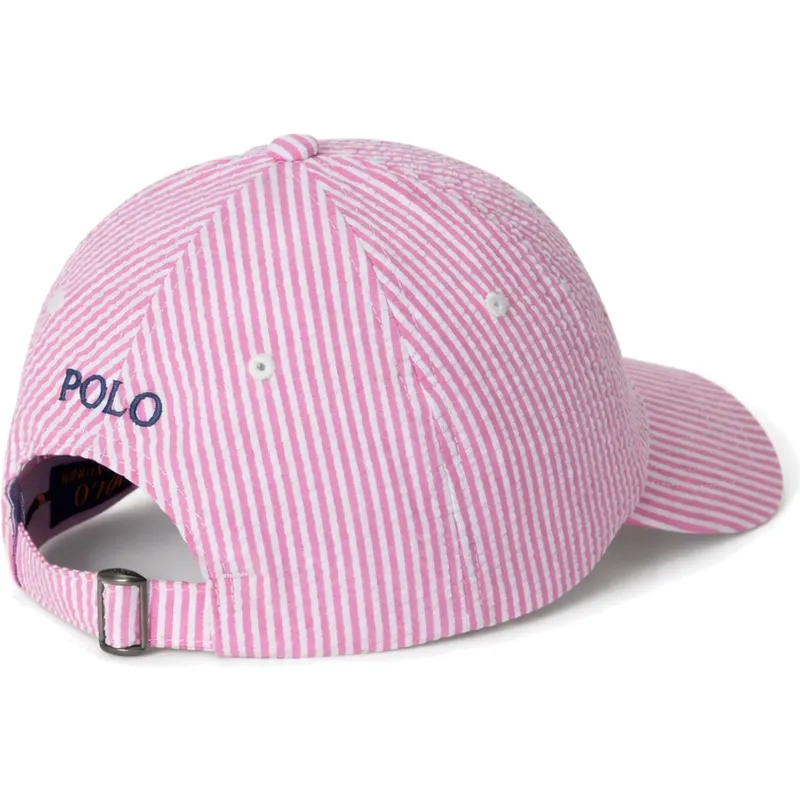 petten-gebogen-roze-verstelbaar-stretch-seersucker-van-polo-ralph-lauren