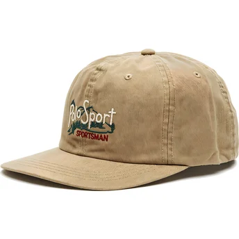 Gorra curva beige ajustable Classic Sport Twill Woven de Polo Ralph Lauren