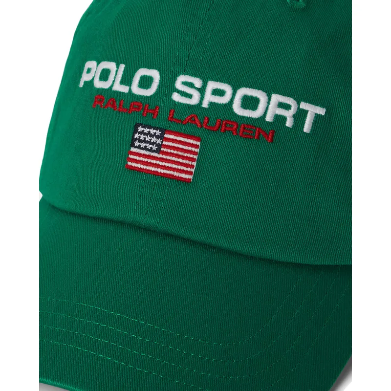 petten-gebogen-groen-verstelbaar-sport-twill-van-polo-ralph-lauren