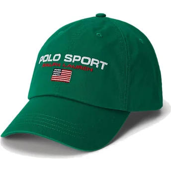 Petten gebogen groen verstelbaar Sport Twill van Polo Ralph Lauren