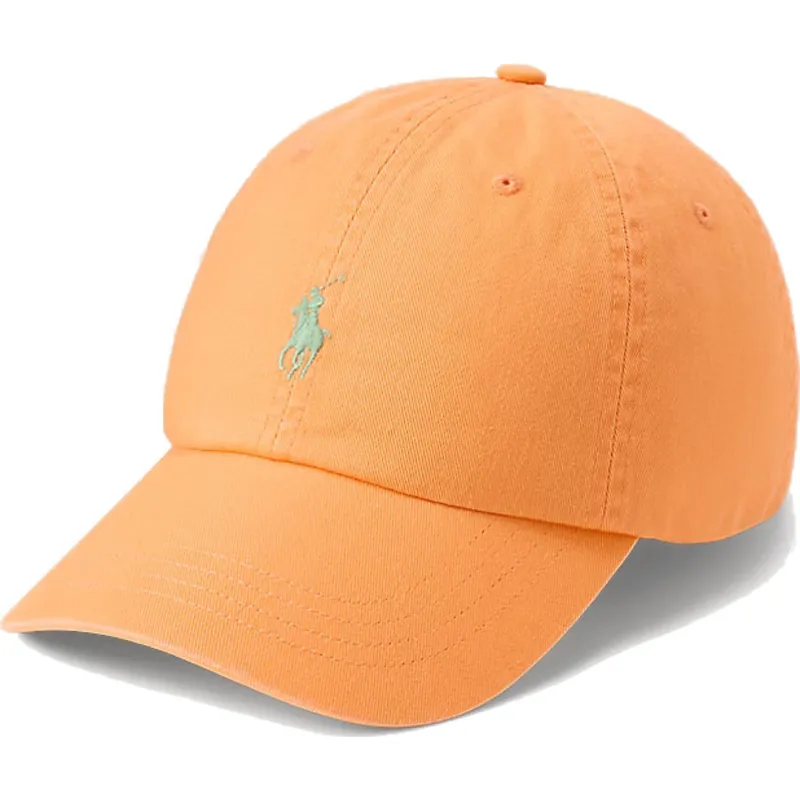 petten-gebogen-oranje-verstelbare-band-classic-sport-twill-van-polo-ralph-lauren