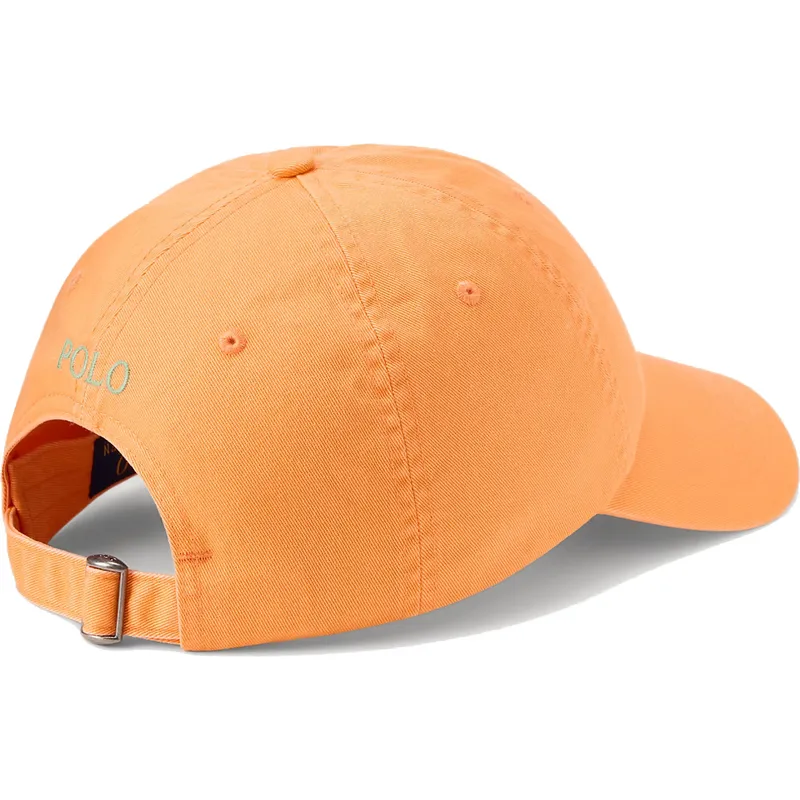 petten-gebogen-oranje-verstelbare-band-van-polo-ralph-lauren