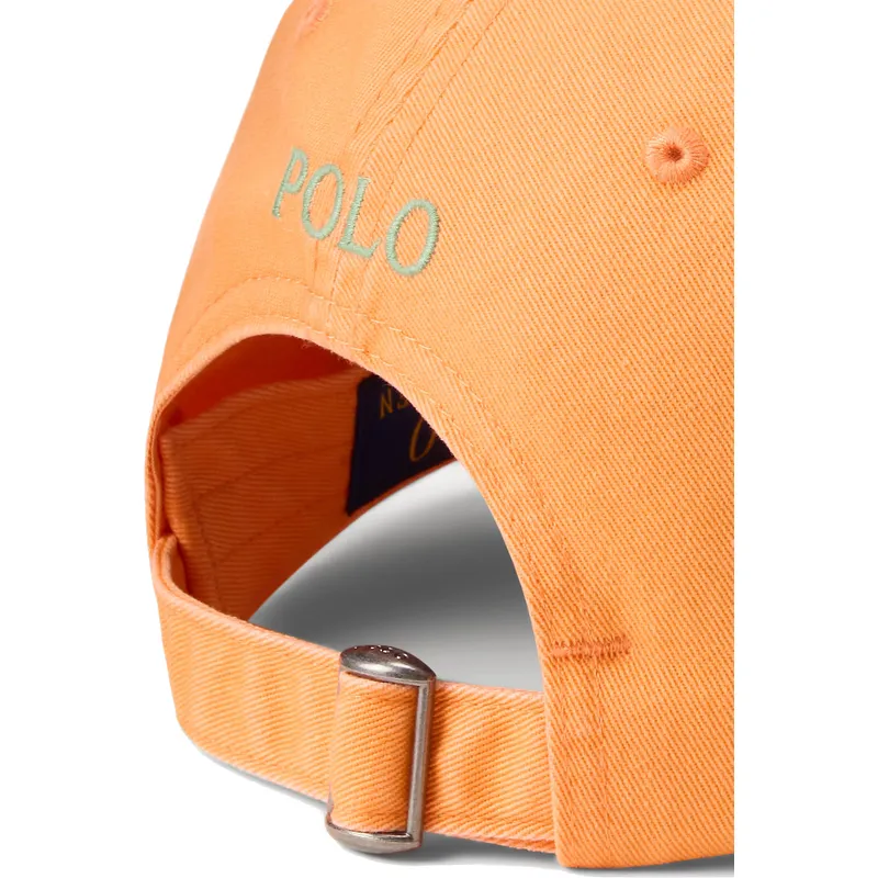 petten-gebogen-oranje-verstelbare-band-van-polo-ralph-lauren