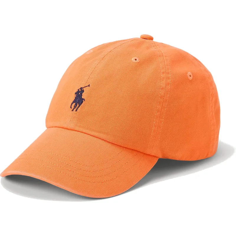 casquette-courbee-orange-ajustable-classic-sport-cotton-chino-polo-ralph-lauren