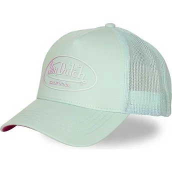 Gorra trucker verde y rosa LOG21 de Von Dutch