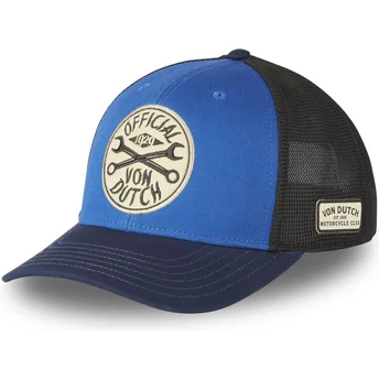 Petten gebogen blauw snapback SEM11 van Von Dutch