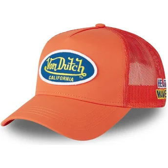 Petten gebogen oranje snapback POLY10 van Von Dutch