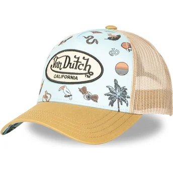 Petten gebogen multicolor snapback van Von Dutch