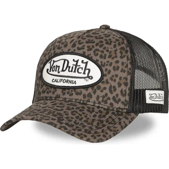 Petten gebogen luipaard snapback van Von Dutch