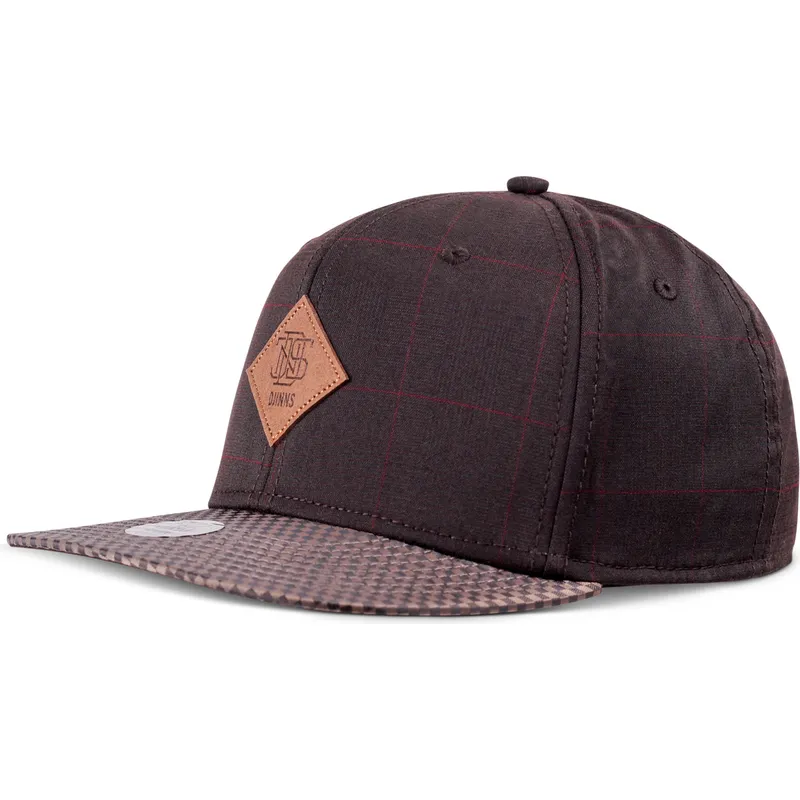 casquette-plate-marron-ajustable-glencheck-djinns