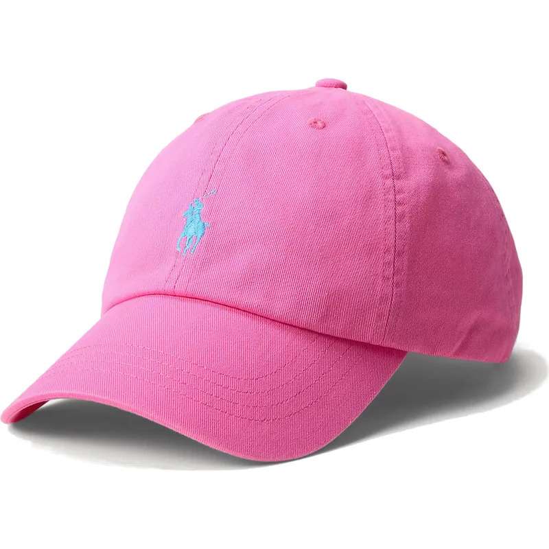 petten-gebogen-roze-verstelbare-band-cotton-chino-classic-sport-van-polo-ralph-lauren