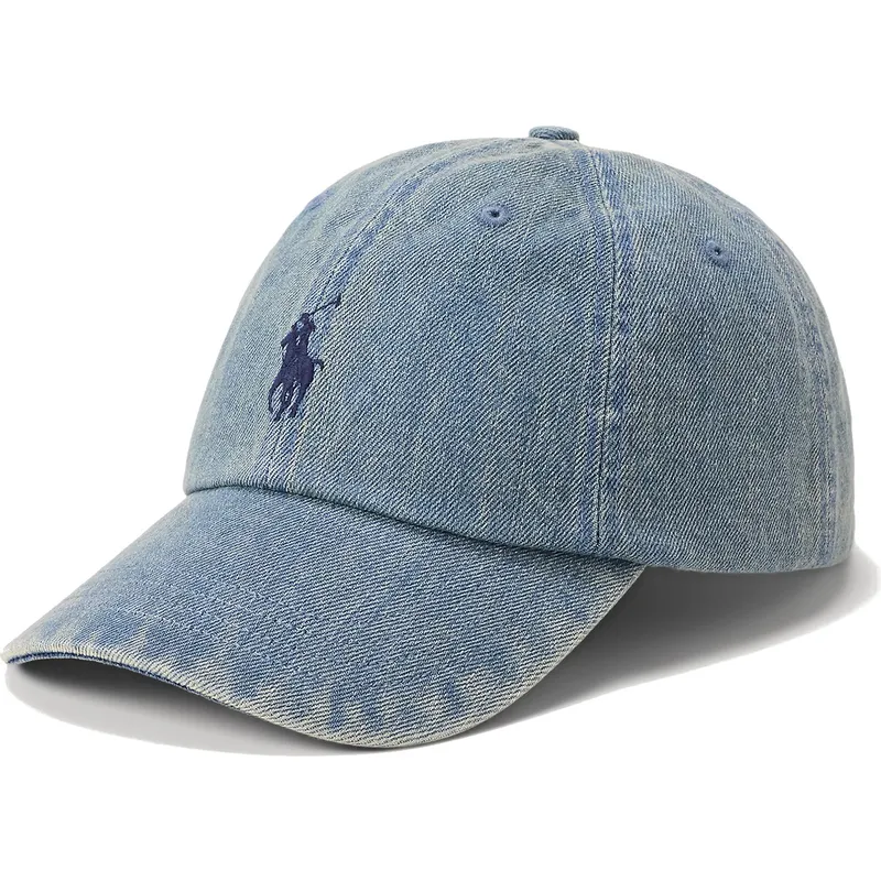 petten-gebogen-blauw-verstelbaar-indigo-denim-van-polo-ralph-lauren