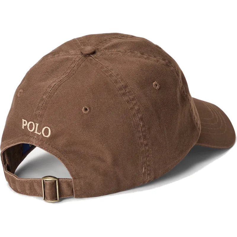 casquette-courbee-marron-fonce-ajustable-cotton-chino-classic-sport-polo-ralph-lauren