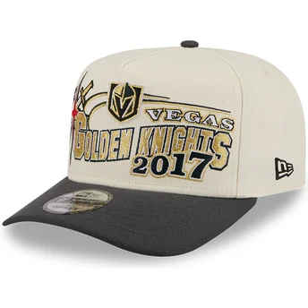 Καπέλο με καμπύλη μπεζ και μαύρο snapback 9FIFTY A Frame Classic των Vegas Golden Knights NHL της New Era