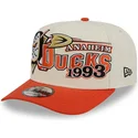 bezowo-pomaranczowa-czapka-z-zakrzywionym-daszkiem-snapback-9fifty-a-frame-classic-anaheim-ducks-nhl-new-era
