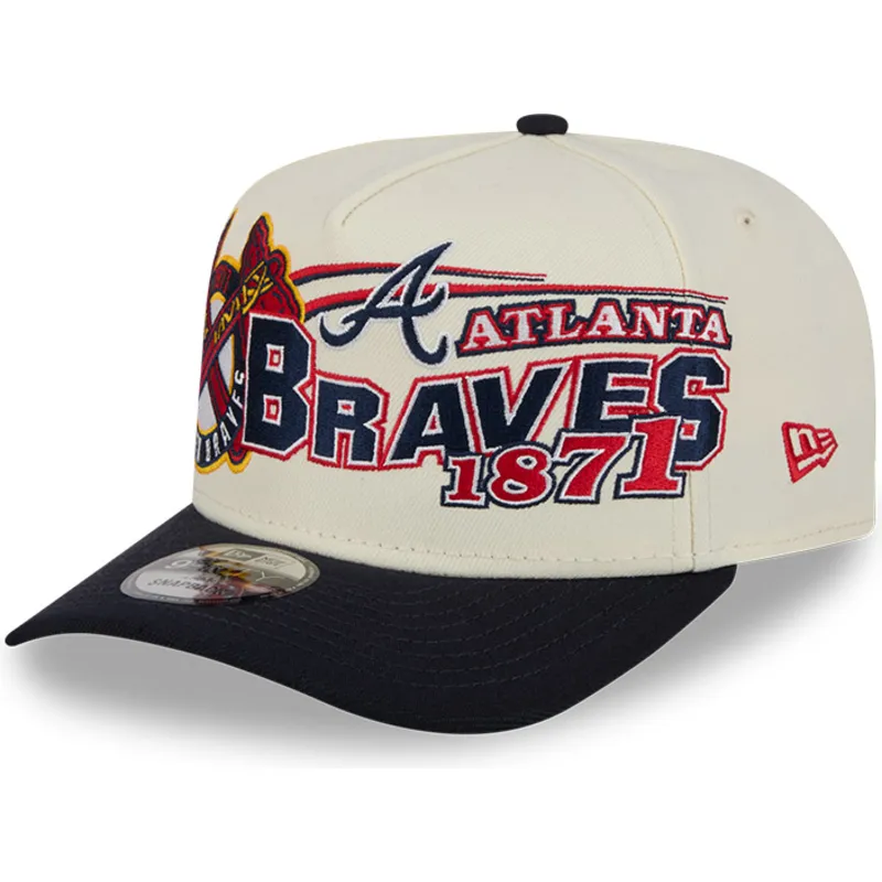 petten-gebogen-beige-snapback-9fifty-a-frame-classic-van-atlanta-braves-mlb-van-new-era