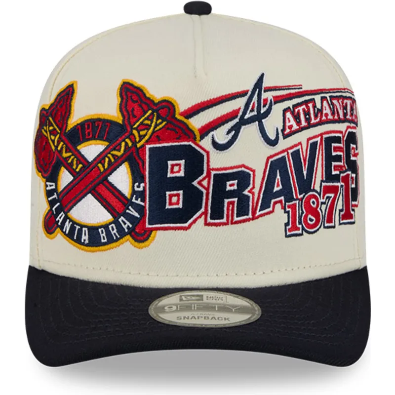 beige-og-sort-buet-kasket-snapback-9fifty-a-frame-classic-fra-atlanta-braves-mlb-fra-new-era