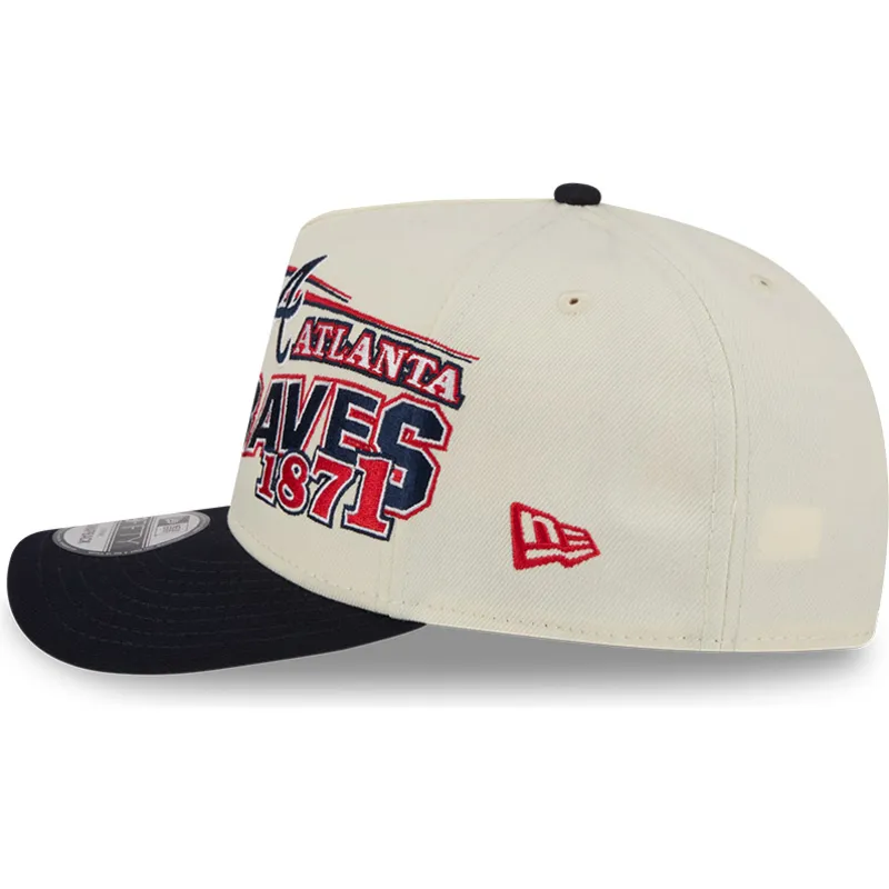 petten-gebogen-beige-snapback-9fifty-a-frame-classic-van-atlanta-braves-mlb-van-new-era
