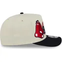 casquette-courbee-beige-et-noire-snapback-9fifty-a-frame-classic-boston-red-sox-mlb-new-era
